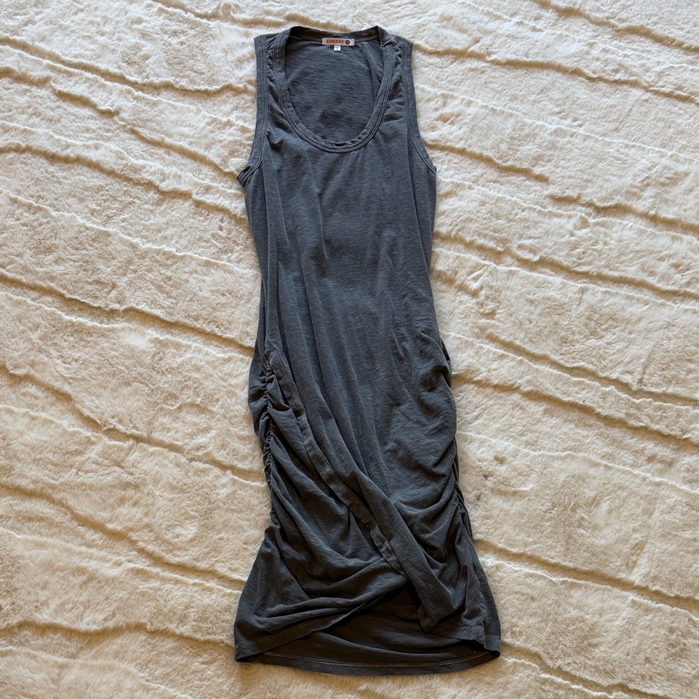 Sundry Gray Sleeveless T-Shirt Dress